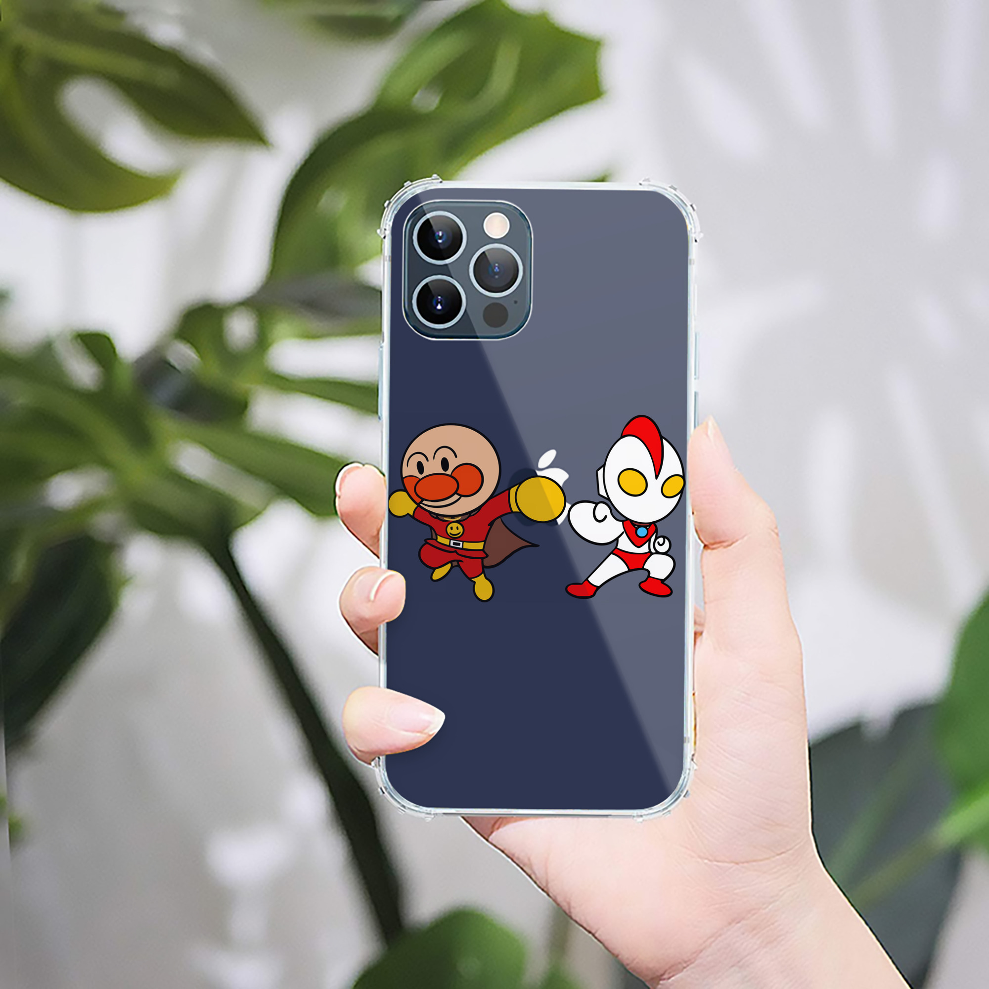 （画像用） アンパンマン Anpanman 【iPhone 12シリーズ対応】透明スマホケース（クリアソフトケース）